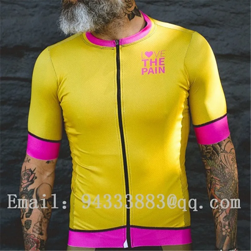 

LOVE THE PAIN summer men short sleeve jersey 2019 triathlon bike professional team clothing 100+ new style custom factory outlet