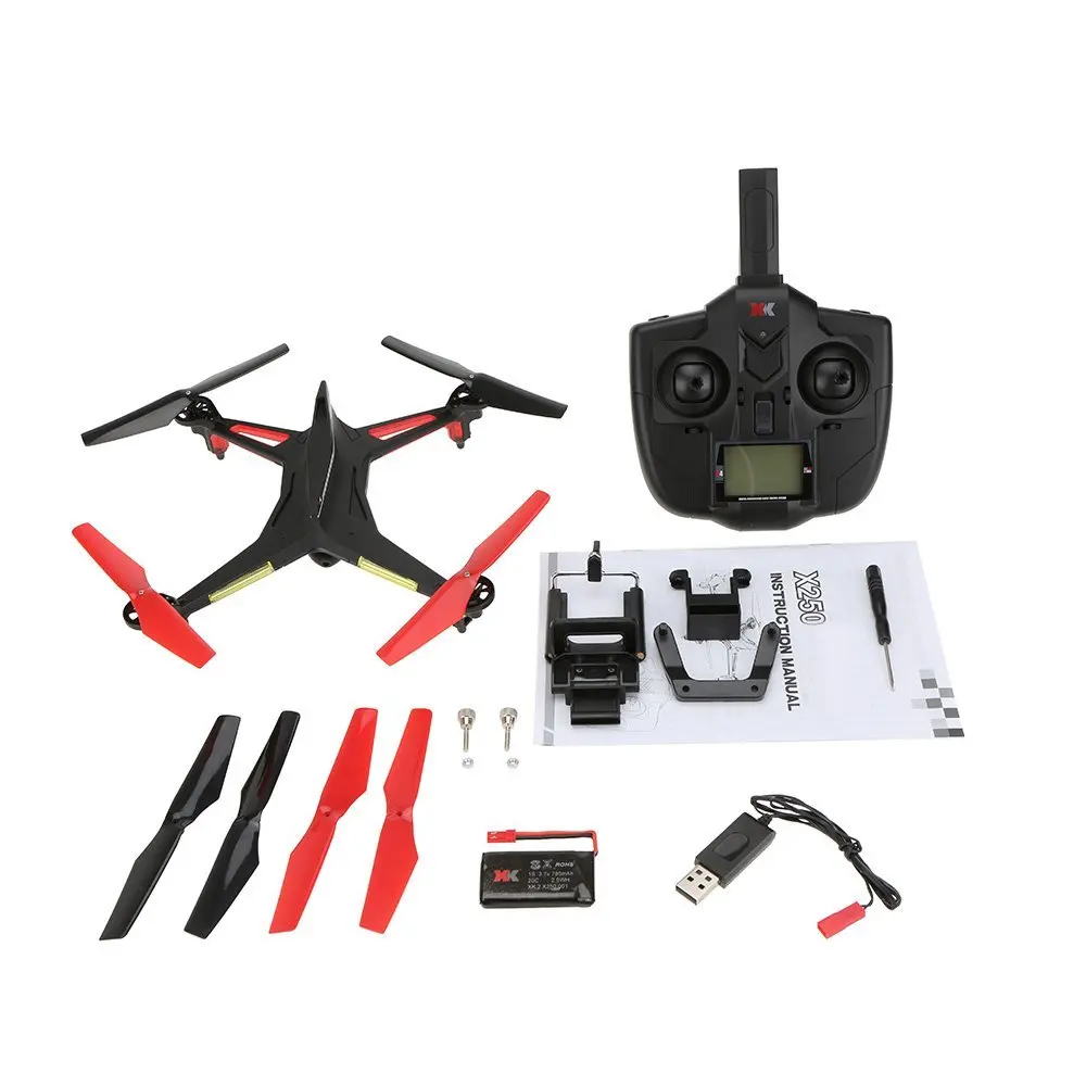 Квадрокоптер XK Alien X250B с 6 осевым гироскопом 2 4 МП Wi Fi FPV|rc quadcopter|fpv rc quadcopterone key return |
