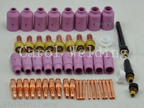 

Factory direct sales TIG Gas Lens KIT Nozzle Collet Body Extreme Offer Summer Promotion FIT WP 17 18 26 Series, 51PK