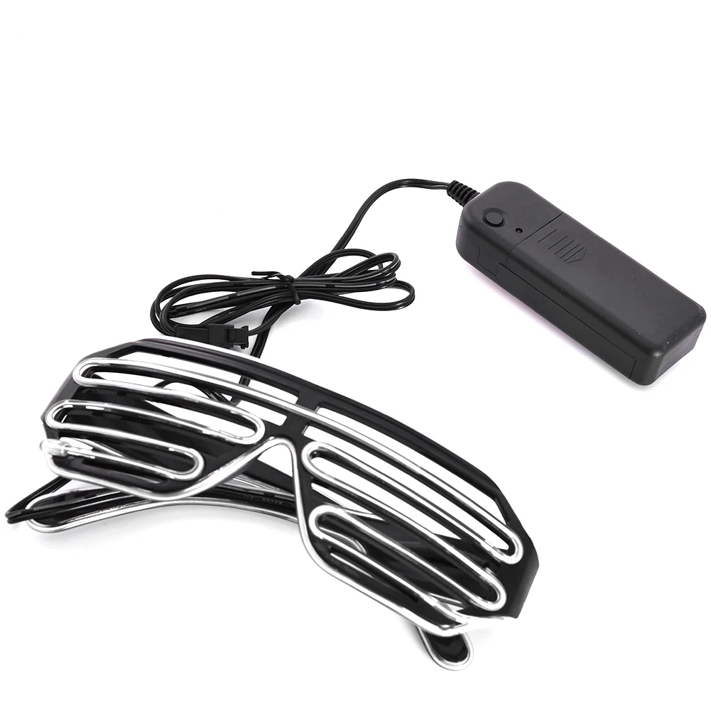 Специальный светильник затвора EL Wire Eye-wear очки светящиеся оттенки праздничные для вечерние неоновые светодиодные полосы светильник на батарейках