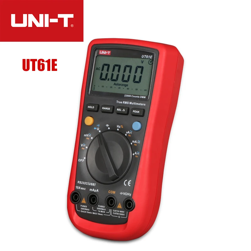 UNI-T мультиметры UT61A UT61B UT61C UT61D UT61E TRUE RMS RS232 цифровой REL AC/DC мультиметр автоматический диапазон макс/мин тестер диодов