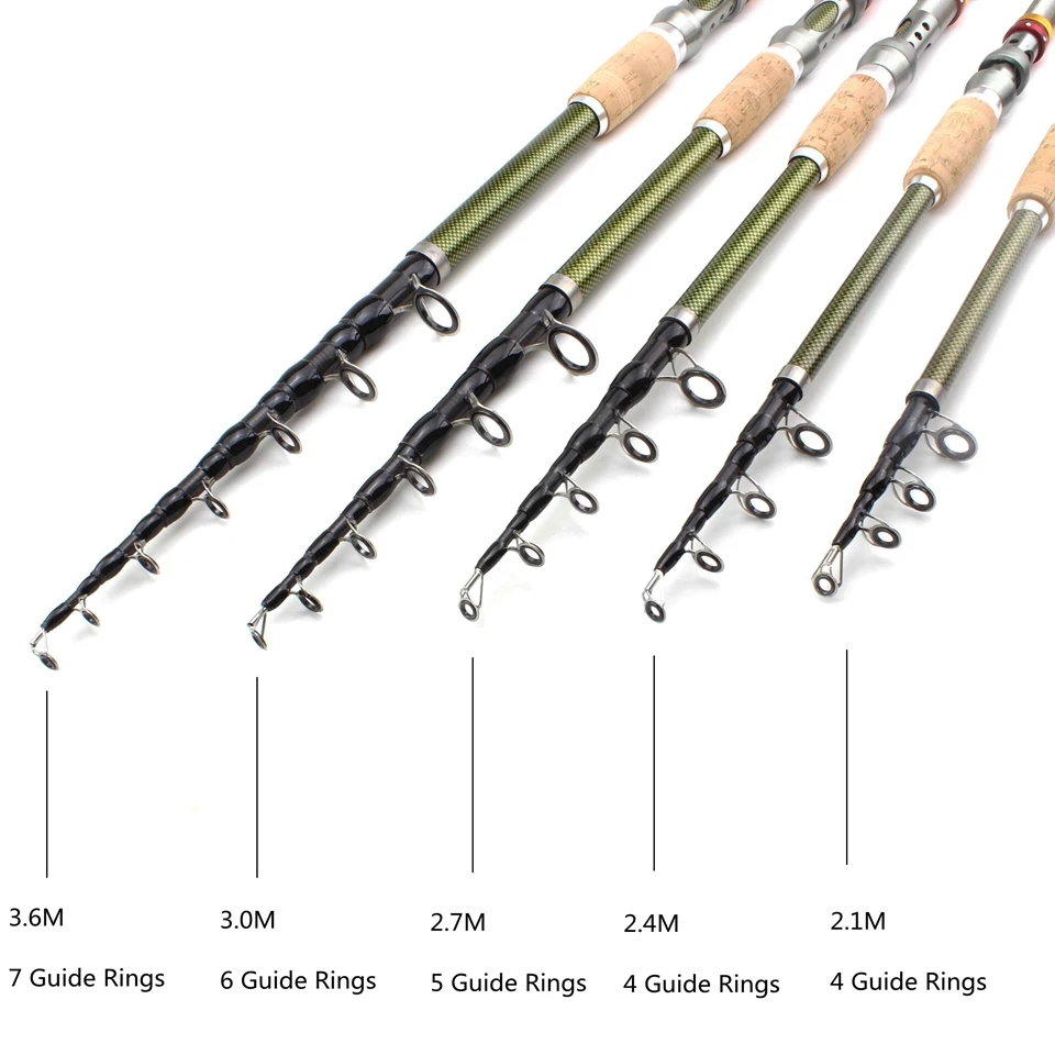 NEW 2.1m 2.4m 2.7m 3.0m 3.6m Telescopic Fishing Rod carbon wooden handle Spinning Rod Extra heavy carp fishing pole sea Tackle NEW 2.1m 2.4m 2.7m 3.0m 3.6m Telescopic Fishing Rod carbon wooden handle Spinning Rod Extra heavy carp fishing pole sea Tackle