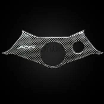 

Motorcycle Carbon Fiber Steering Bracket Cover Fuel Oil Tank Protector Plate Decal Sticker For Yamaha R6S 2003-2005 2004 R6 S