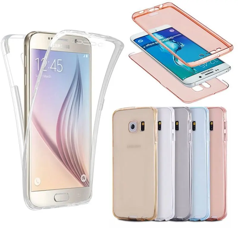 

360 Full Body Case For Samsung Galaxy S8 S9 Plus S7 S6 Edge J3 J5 J7 Pro 2017 A3 A5 A7 2016 Prime S5 Cases Transparent TPU Cover