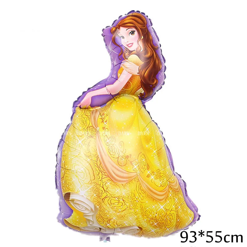 Большая Белль Золушка Белоснежка Эльза Принцесса фольга воздушные шары для дня рождения украшения гелиевые шары подарок для детей - Цвет: Belle