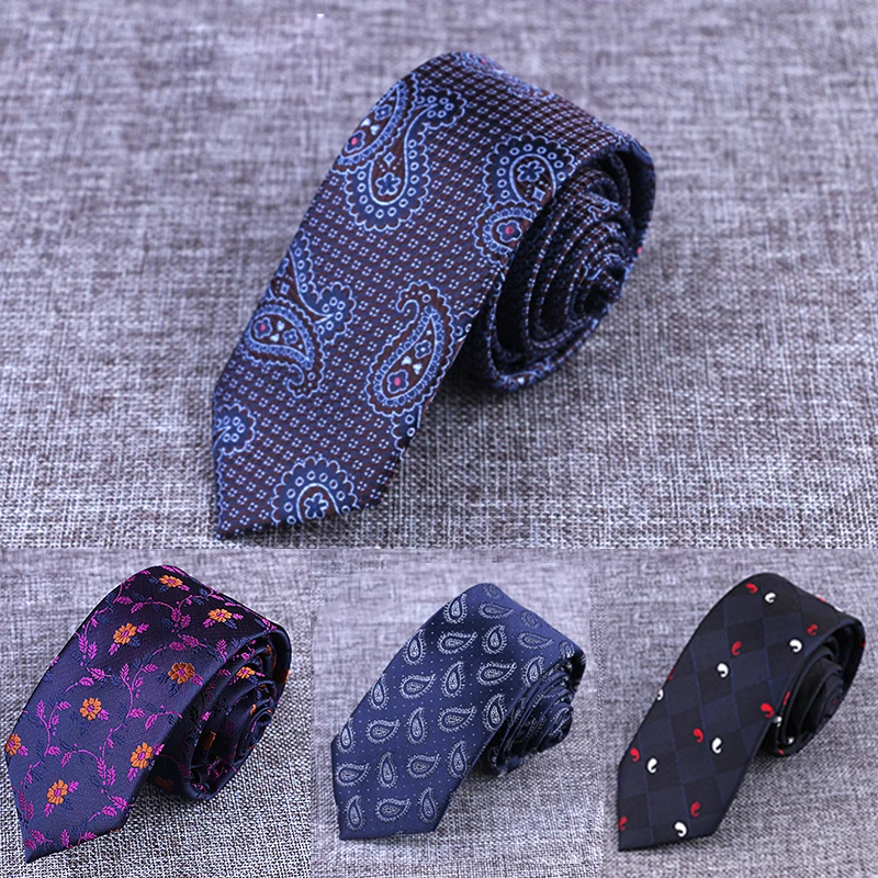 

Mens Ties New Brand Man Fashion Paisley Dot Neckties Gravata Jacquard 6cm Slim Tie Corbatas Hombre 2016 Wedding Tie For Men