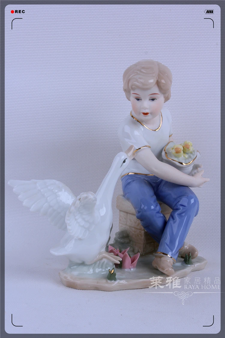  ceramic doll boy girls baby angel statue home decor crafts Children's room ornaments porcelain figu