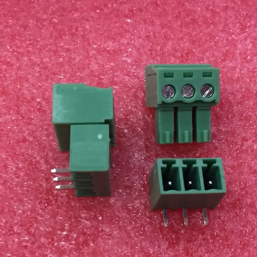 Ângulo Direito Pino Plug-in Parafuso Bloco Terminal Rohs 100 Peças 2edgk3.81-3p Mais 2edgr-3.81-3p 2edgk 2edgr 3pin 3.81 mm