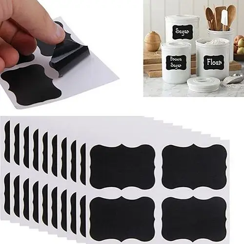 

36Pcs Blackboard Chalk Board Stickers Craft Jar Labels Kitchen Office School PVC Adhesive Sticker Drug Medicine Notes Hot
