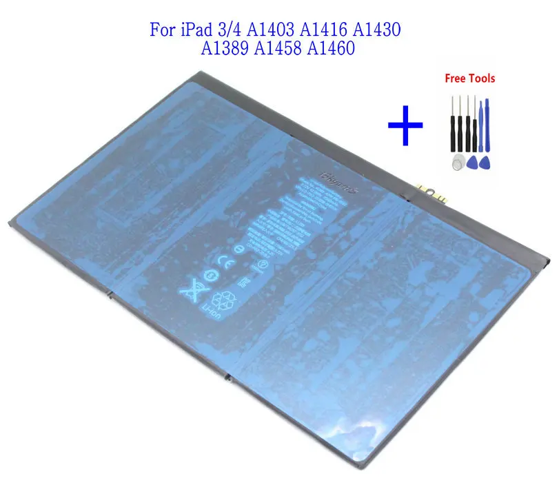 1x3,72 V 11560 мА/ч, A1389 ноутбук замена Батарея для Apple iPad 3 3RD 4 поколения A1403 A1416 A1430 A1389 A1458 A1460+ Инструменты