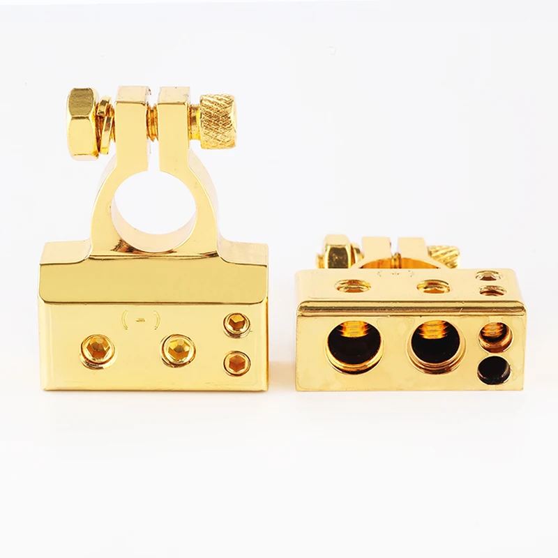 2pcs Gold Plated Car Battery Jump Connector Battery Quick Disconnect Battery Terminal Connector