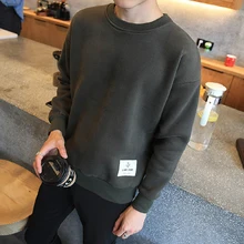2017 Men’s Casual Coat Trend Casual Slim Hoodie Basic Solid Color Cool Hood Autumn O-neck Jacket Pullover Sweatshirt Sportswear