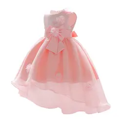 Платье для маленьких девочек, модель 2018 года, платье без рукавов с цветочным узором для девочек, Vestido, нарядное платье принцессы для девочек