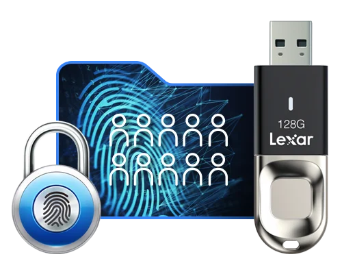 Lexar 32 ГБ, 64 ГБ, 128 г USB3.0 U диск F35 Скорость чтения 150 МБ/с. металл отпечатков пальцев шифрование U диск защиты конфиденциальности и безопасности