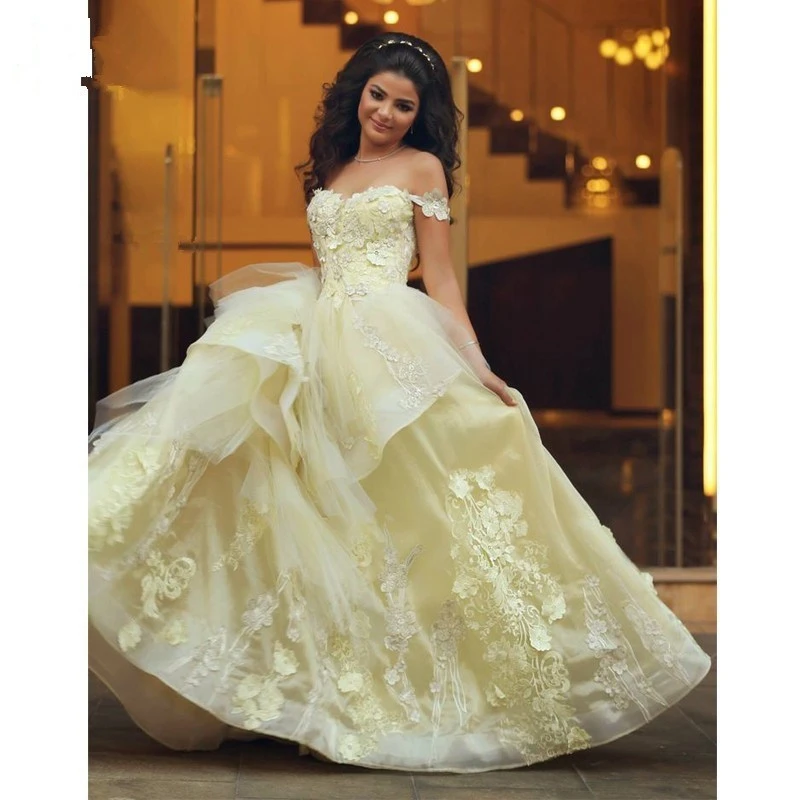 yellow bridal gown