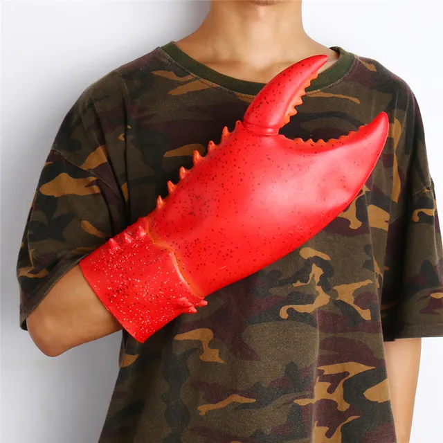 takerlama 1 pair lobster claws gloves halloween party cosplay
