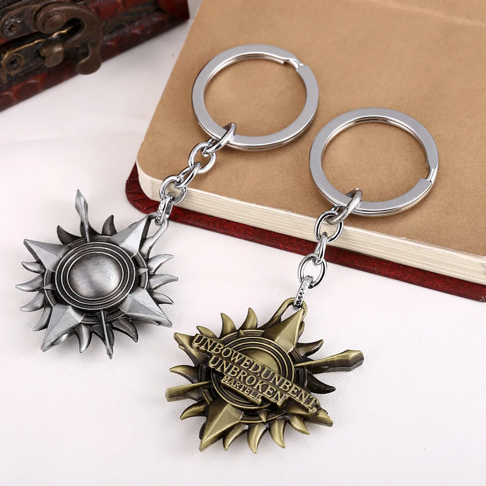

Game Of Thrones Keychain Pendants Figure House Martell Keyring Key Ring Holder for Car Souvenirs Copslay Accessories Figures Toy