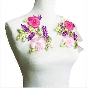 20 шт. 3D цветок аппликация пришить Роза вышивка патч золотые нашивки для одежды Parches Ropa Швейные аксессуары AC1424