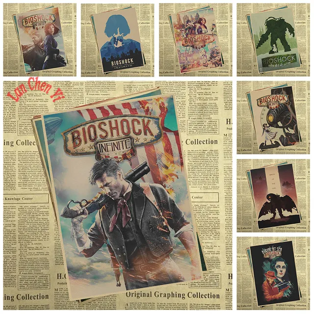 Best Offers BioShock Classic game Kraft Paper Poster Office Gift Room Dining Home Decor wall sticker Design Best Offers BioShock Classic game Kraft Paper Poster Office Gift Room Dining Home Decor wall sticker Design