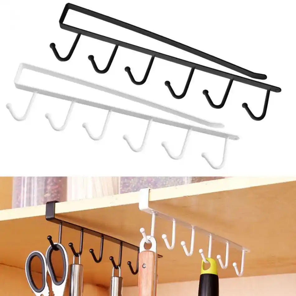 Kitchen Cupboard Storage Rack Cupboard Shelf Hanging Hook Organizer Closet Clothes Glass Mug Shelf Hanger Wardrobe Holder Hook Organizer Hanging Hookhooks Hanging Aliexpress