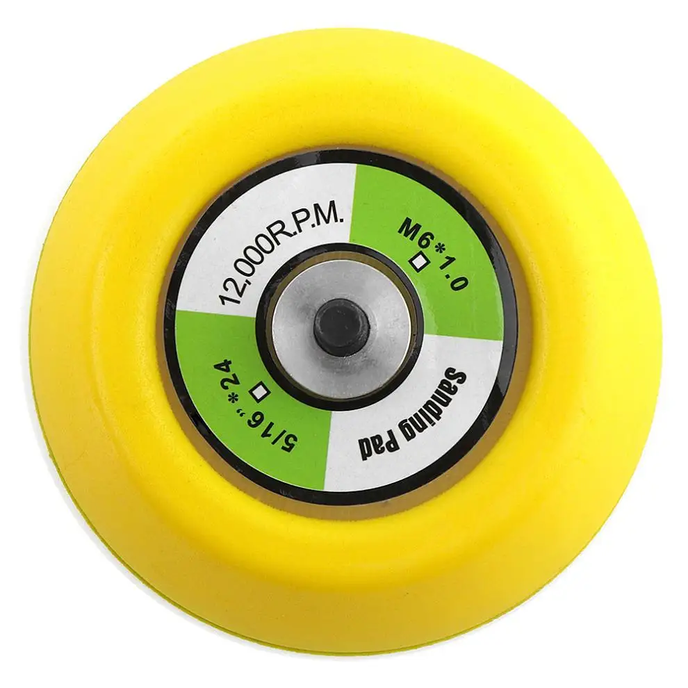 2pcs/lot 3 Inch Professional 12000RPM Dual Action Random Orbital Sanding Pad with Hairy & Smooth Surface for Pneumatic Sanders