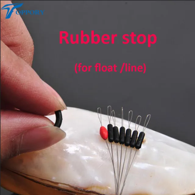 Toppory 5 Packs/Lot Rubber Oval Float Stops Fishing Bobber Stopper Main