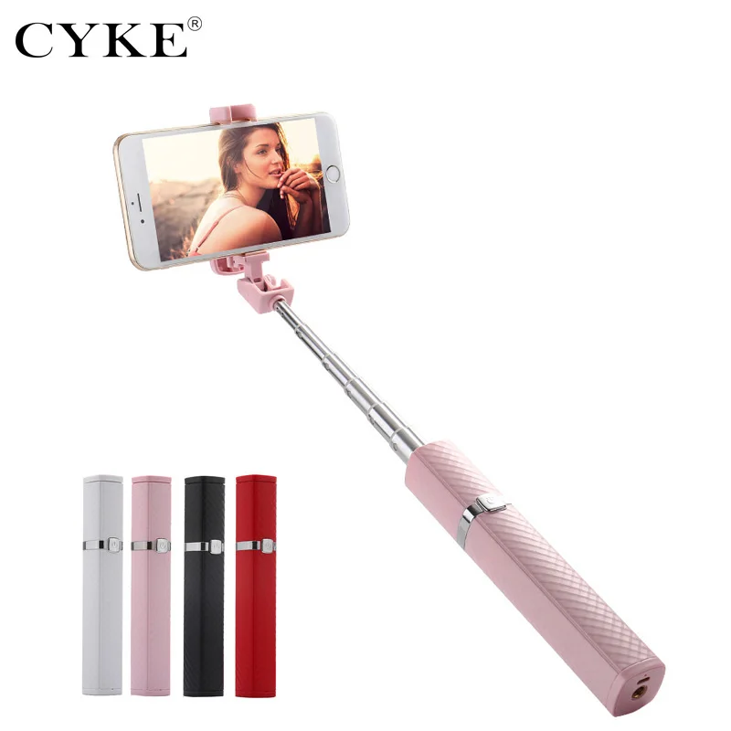 

CYKE Lipstick S3 Mini wired retractable selfie stick Stylish simplicity Compatible with Android Apple Selfie stick Folding trend