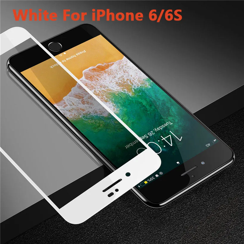 USLION антишпионское закаленное стекло для iPhone X XS XR Xs Max 8 7 6 6S Plus защита экрана полное покрытие защитное стекло - Цвет: White for 6 6s