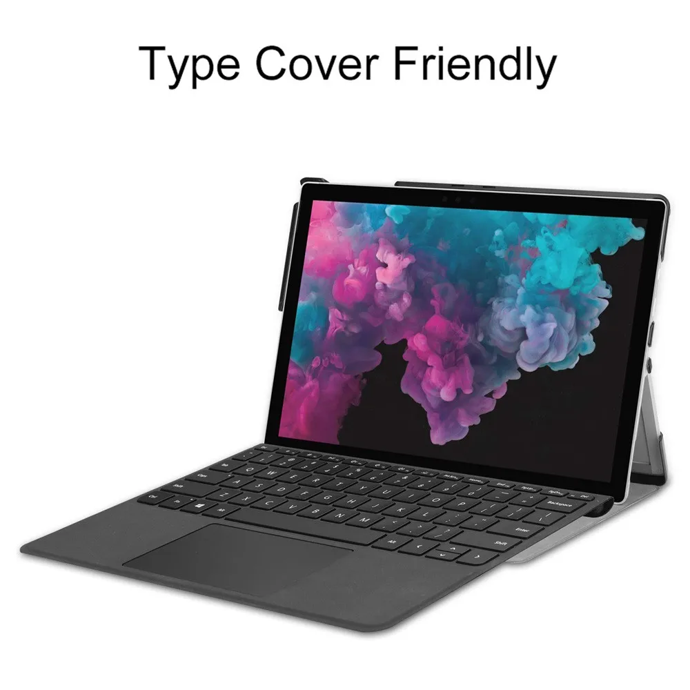 Для Microsoft Surface Pro 6 2018/Pro 5 2017/Pro 4 12 3 чехол подставка в виде книжки держатель Защита