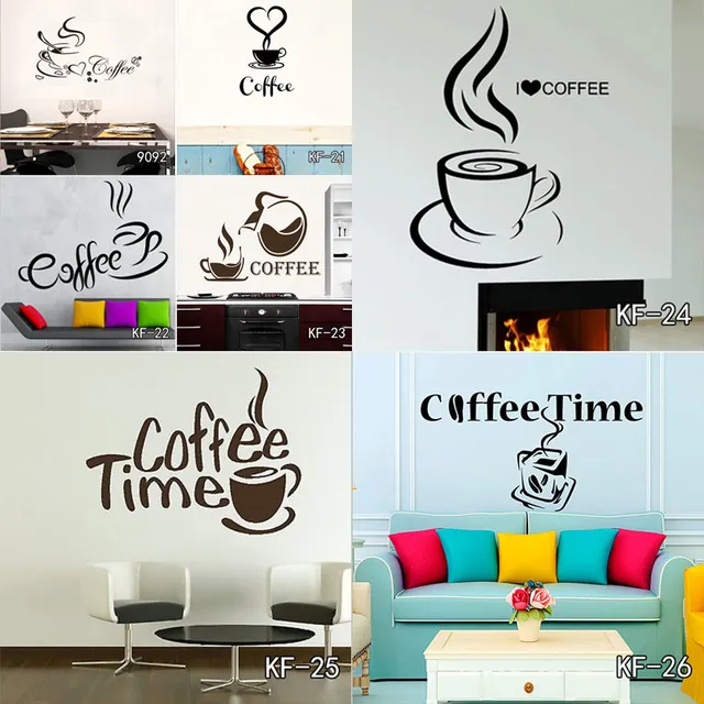 Cheap Coffee Cup With Heart Vinyl Quote Restaurant Kitchen Removable Wall Stickers DIY Gift Home Decor Wall Art MURAL Drop Shipping Cheap Coffee Cup With Heart Vinyl Quote Restaurant Kitchen Removable Wall Stickers DIY Gift Home Decor Wall Art MURAL Drop Shipping