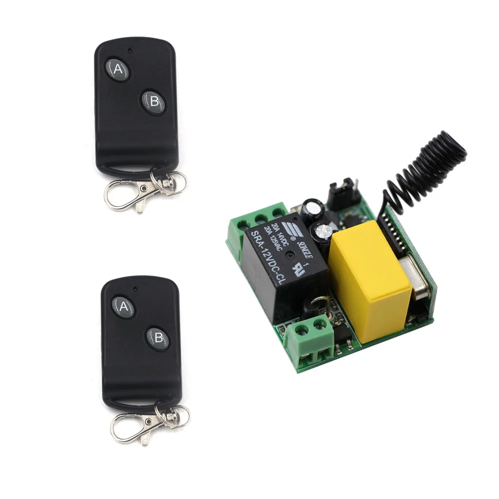 

Top Quality AC220V 1CH RF Wireless Remote Control Light Switch System 2Buttons Remote Controller with Mini Receiver Board