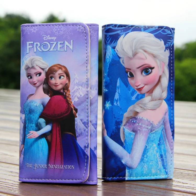 Disney Принцесса Эльза мультфильм кошелек pu монета длинный женский кошелек для девочек приз подарок Дети подарок Микки клатч подарок