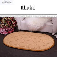 Хаки Симпатичные мягкие абсорбирующие губка Спальня ванная пол для душа Дверной Коврик Гостиная Холл Non-slip Овальный коврик