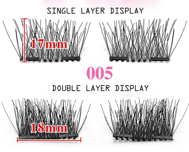4 шт./компл. 3D 1 2 накладные ресницы на магнитах ручной работы натуральные накладные ресницы без клея накладные ресницы наращивание ресниц HP908 Прямая поставка - Длина: 5