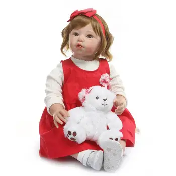 

80cm lifelike reborn toddler doll soft silicone vinyl reborn girl doll toys for child bebe gift reborn bonecas clothing model d