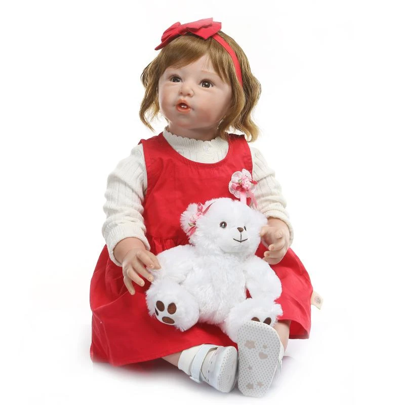 80cm Lifelike Reborn Toddler Doll Soft Silicone Vinyl Reborn Girl Doll Toys For Child Bebe Gift Reborn Bonecas Clothing Model D Dolls Aliexpress