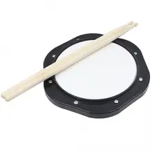 10 Inch Dumb Drum Practice Jazz Drums Exercise Training ABS Drum Pad with Drum Sticks and