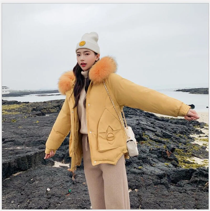 Зимнее женское пальто Харадзюку, ветрозащитная утепленная женская парка, большие размеры, с капюшоном, высокое качество, теплые хлопковые женские куртки, верхняя одежда 186