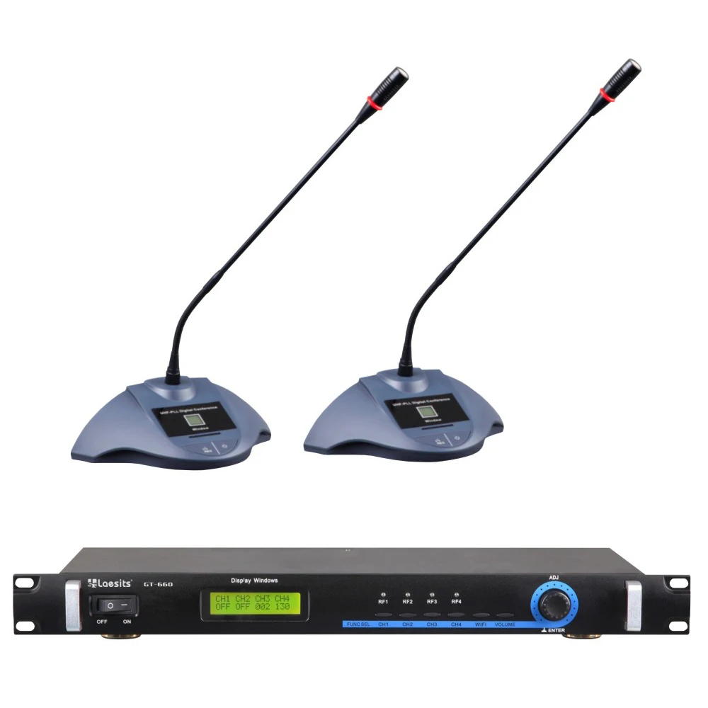 المهنية يدا بيد اللاسلكية المناقشة ميكروفون المؤتمر نظام الجدول الصوت Wifi اللاسلكية مناقشة رئيس مندوب