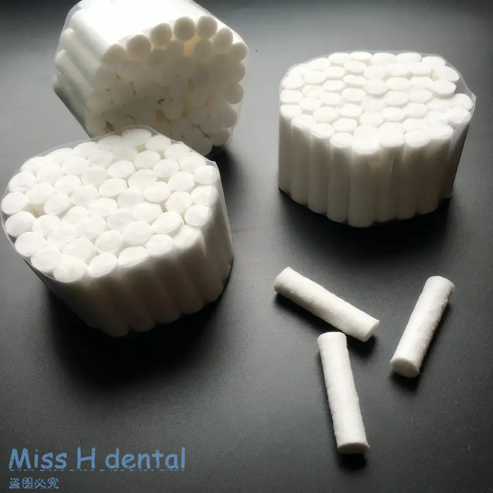 

1000pcs/bag Disposable Dental Medical Surgical Cotton Rolls Tooth Gem High-purity Cotton Roll 10*38mm Dentist Supplies