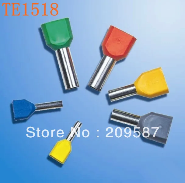 Insulated ferrules twin wire end sleeve TE1518sleeve meshsleeve