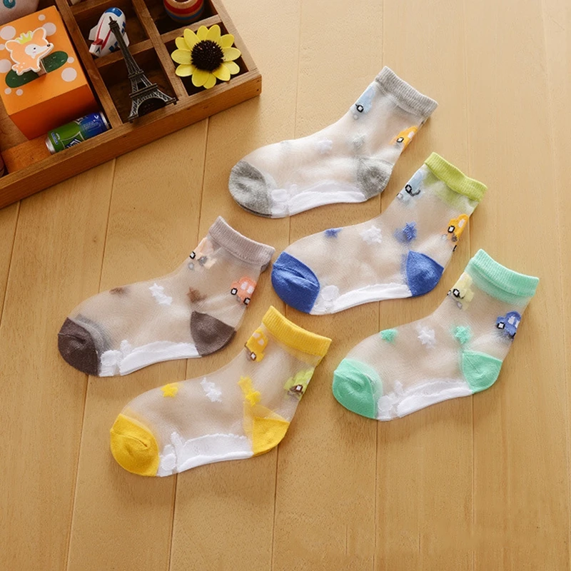 2018 New Arrival Summer Socks 5 Pairs/pack Super Thin Children Socks