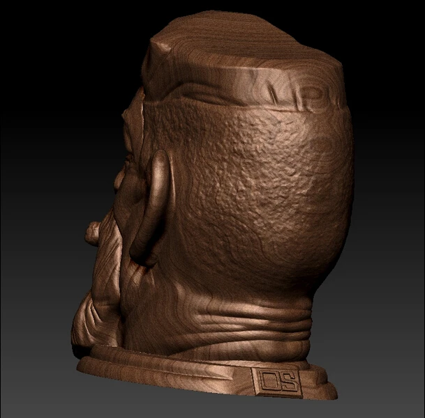 3d модель для ЧПУ или 3D принтеров в формате STL головка статуи охотника|3d model for cnc|for