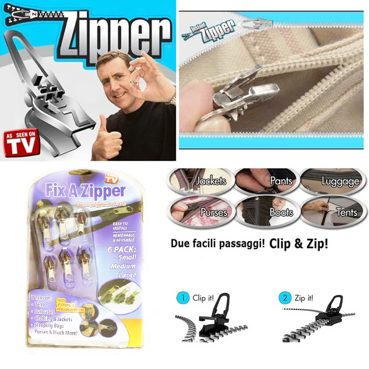 

CTDSGW00051 Fix Zipper Repair Kit Fixer Zipper Slider Pull Set Easy