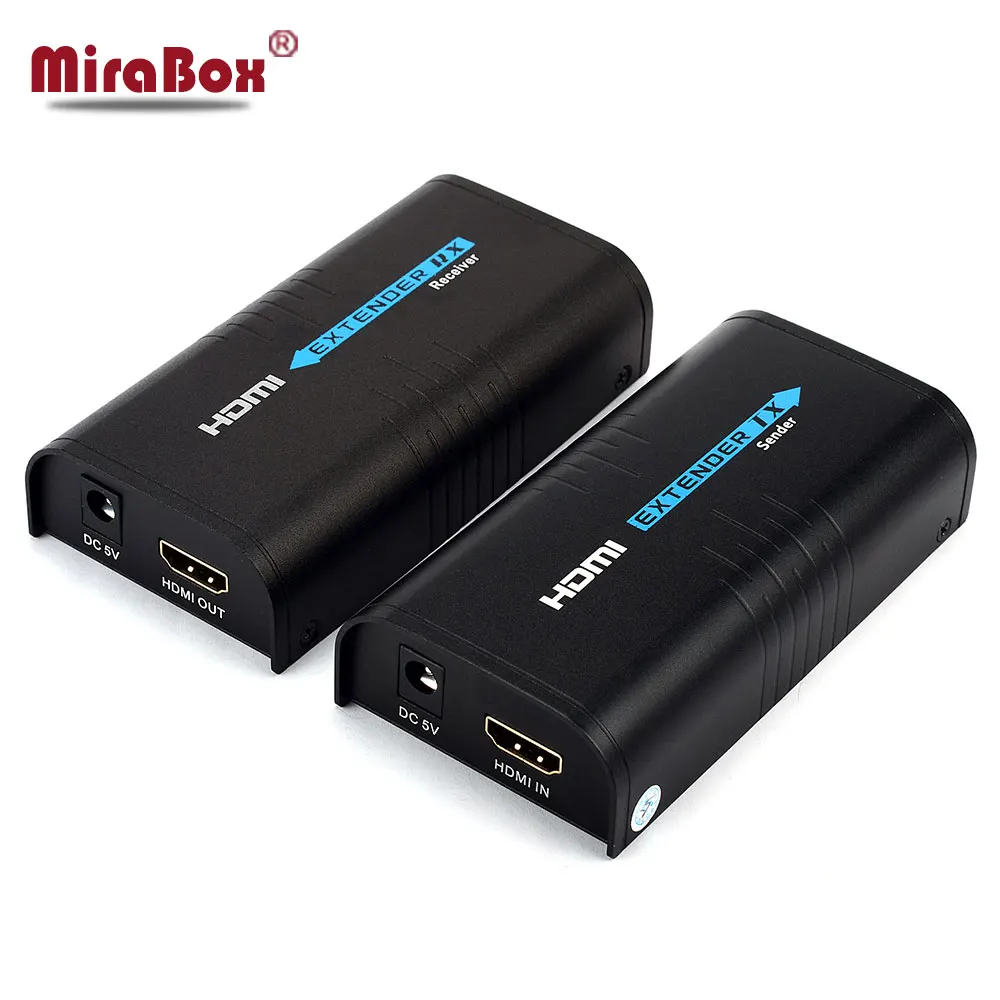 Mirabox HDMI удлинитель по CAT5 RJ45 Поддержка 1080 P 120 м каскад 253 RX Over IP Tup UTP как сплиттер (2