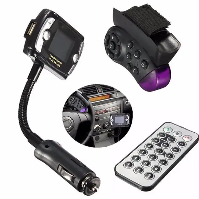 

Hot Car MP3 Wireless Bluetooth FM Transmitter Modulator Player USB SD LCD Remote Handsfree Multifunction Kit For iPhone Samsung