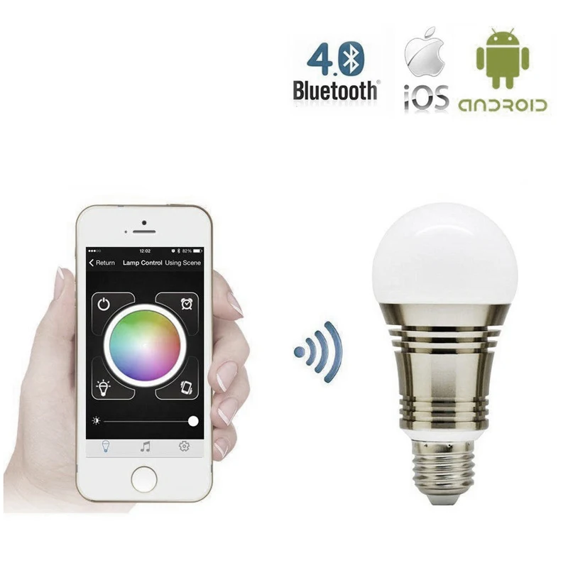 6.5W Dimmable LED Lamp Smart Light Bluetooth Smartphone Remote ... 6.5W Dimmable LED Lamp Smart Light Bluetooth Smartphone Remote ...