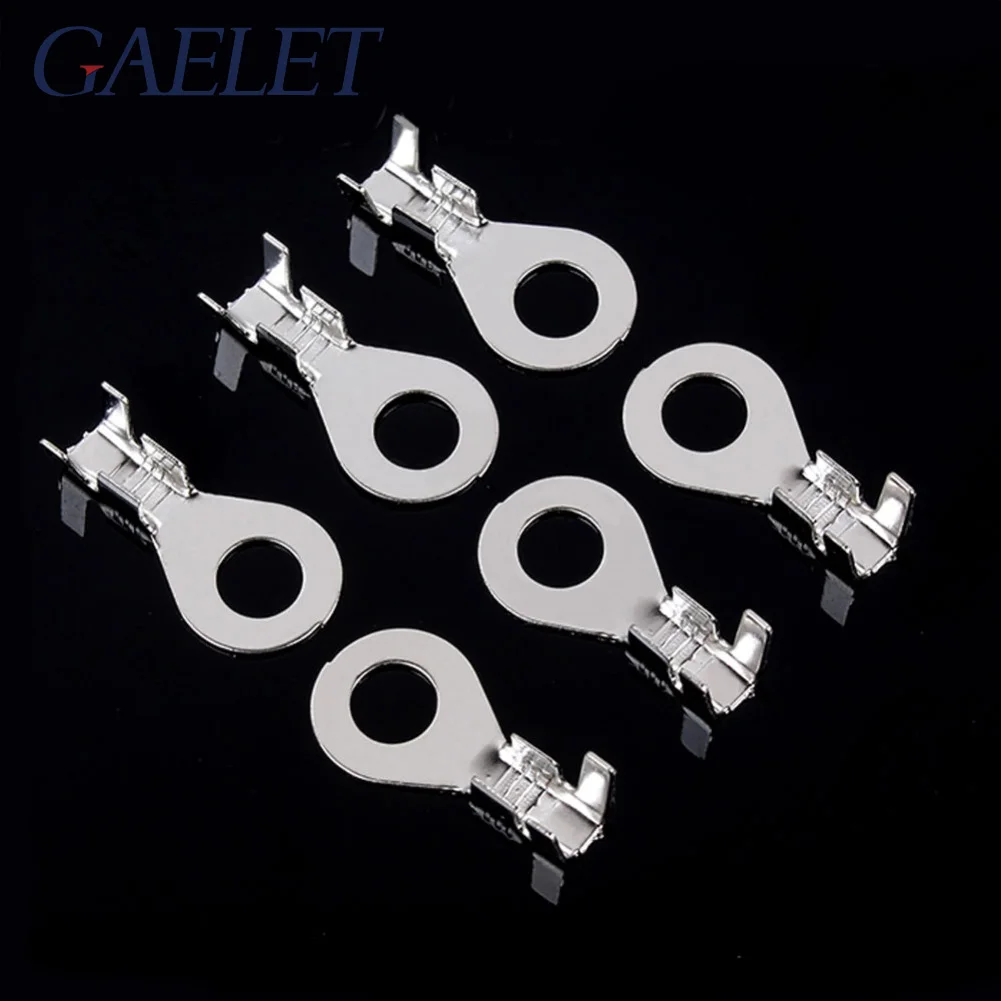 

100PCS/Pack 5.2mm Silver Golden Dia Circular Splice Terminal Wire Naked Connector For 0.3-1.5mm2 Wire Thickness 0.4mm ZK30