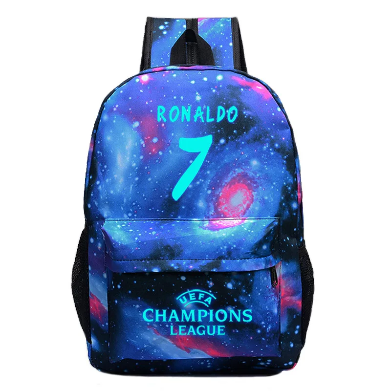 Luminous Teenage Backpack Boys Girls School Bags C Ronaldo Printing Schoolbags Night Rucksack Satchel Mochila BP0257 (10)