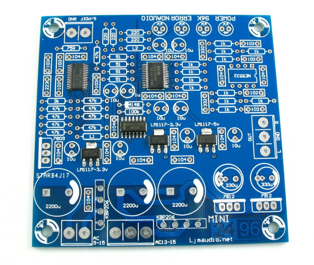 CS8416+ AK4396+ NE5532 2496 ЦАП комплект 24BIT 192K Комплект Усилителя